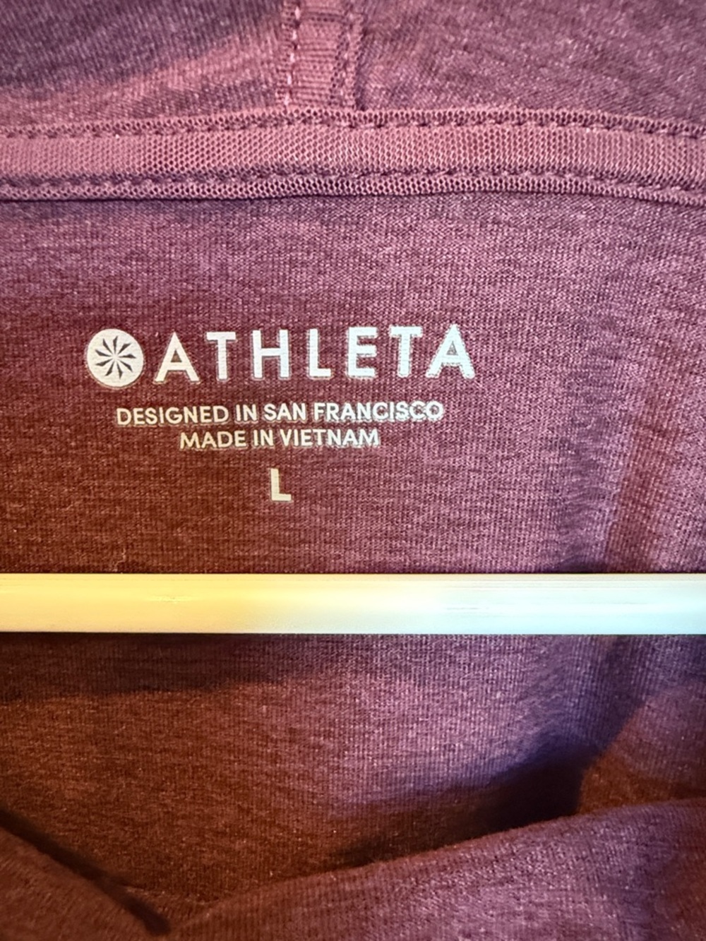 Athleta Uptempo Plum Cowl-Neck Pullover Hoodie SOFT Large L - Picture 4 of 7